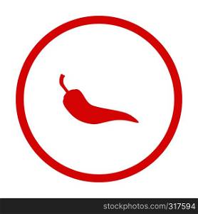 Chili pepper and circle