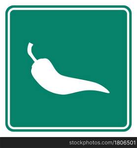 Chili pepper and road sign