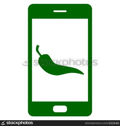 Chili pepper and smartphone