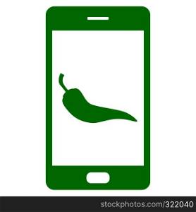 Chili pepper and smartphone