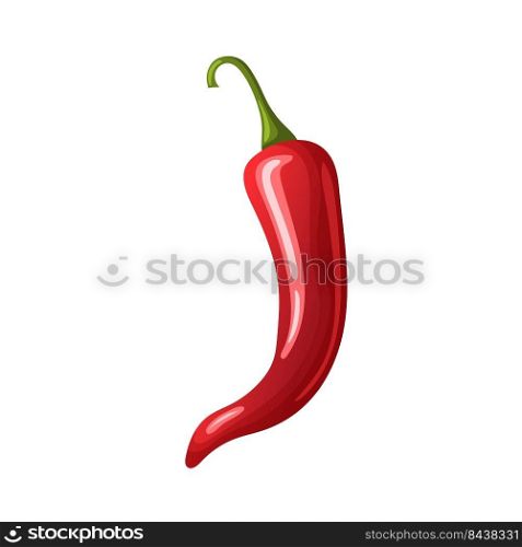 chili pepper cartoon vector hot food, spicy cayenne, mexican paprica, red vegetable color illustration. chili pepper cartoon vector