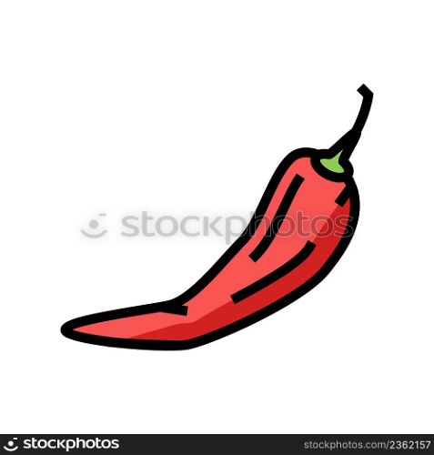 chili pepper color icon vector. chili pepper sign. isolated symbol illustration. chili pepper color icon vector illustration