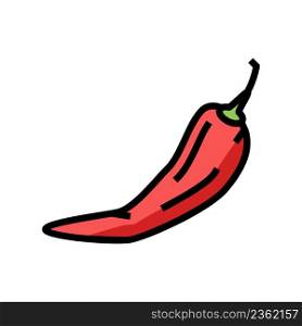 chili pepper color icon vector. chili pepper sign. isolated symbol illustration. chili pepper color icon vector illustration