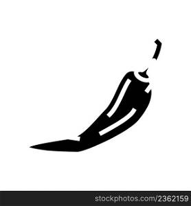 chili pepper glyph icon vector. chili pepper sign. isolated contour symbol black illustration. chili pepper glyph icon vector illustration