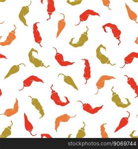 Chili pepper seamless pattern, bright spice pattern for kitchen or fabric