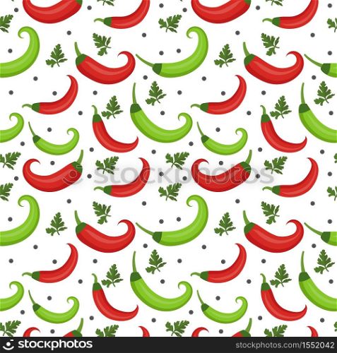 Chili peppers seamless pattern. Pepper red and green endless background, texture. Vegetable background. Vector illustration. Chili peppers seamless pattern. Pepper red and green endless background, texture. Vegetable . Vector illustration