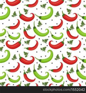 Chili peppers seamless pattern. Pepper red and green endless background, texture. Vegetable background. Vector illustration. Chili peppers seamless pattern. Pepper red and green endless background, texture. Vegetable . Vector illustration