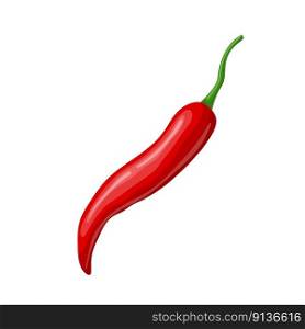 chili red cartoon. pepper hot, food spice, spicy paprika, capsaicin cooking, vegetable ingredient chili red vector illustration. chili red cartoon vector illustration