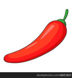 Chilli pepper icon cartoon style vector image