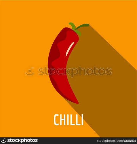 Chilli pepper icon. Flat illustration of chilli pepper vector icon for web. Chilli pepper icon, flat style.