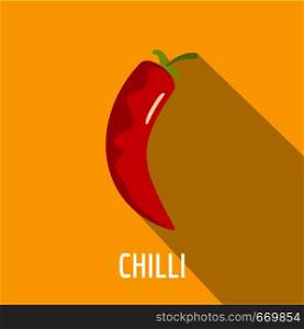 Chilli pepper icon. Flat illustration of chilli pepper vector icon for web. Chilli pepper icon, flat style.