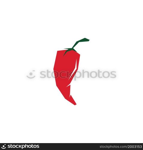 Chilli, red pepper icon logo design illustration vector