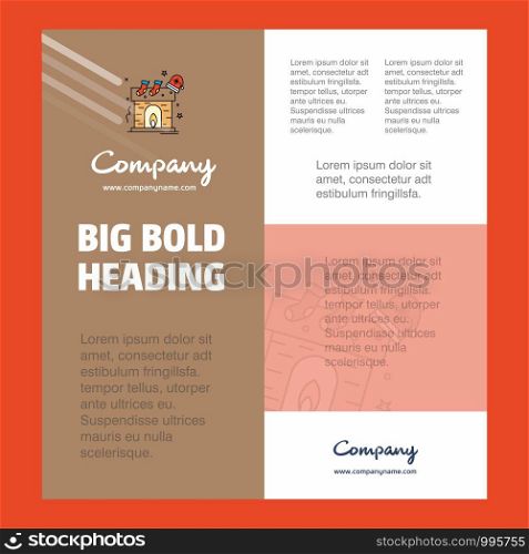 Chimney Business Company Poster Template. with place for text and images. vector background