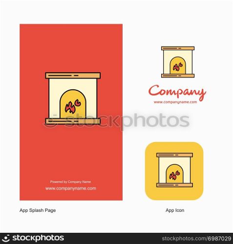 Chimney Company Logo App Icon and Splash Page Design. Creative Business App Design Elements