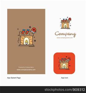 Chimney Company Logo App Icon and Splash Page Design. Creative Business App Design Elements
