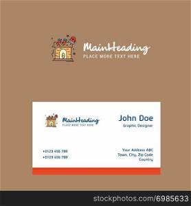 Chimney logo Design with business card template. Elegant corporate identity. - Vector
