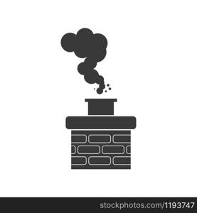 Chimney smoke icon for chimney sweep concept in vector