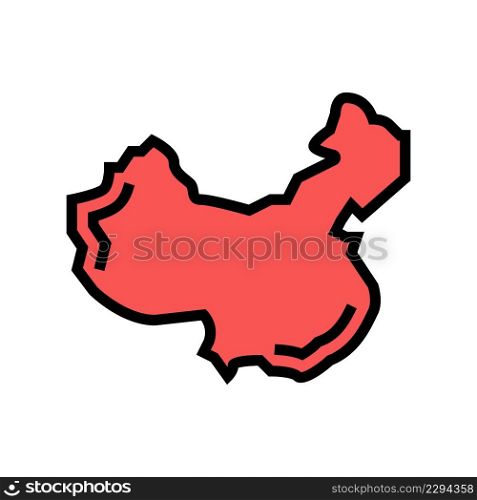 china country color icon vector. china country sign. isolated symbol illustration. china country color icon vector illustration