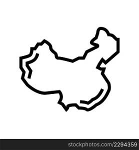 china country line icon vector. china country sign. isolated contour symbol black illustration. china country line icon vector illustration