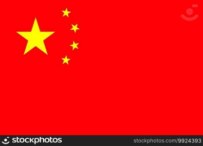 China flag. Icon of chinese nation. Red flag with yellow stars in circle. Official banner of national republic of China. Logo for beijing and shanghai. Badge of military, travel and patriotism. Vector. China flag. Icon of chinese nation. Red flag with yellow stars in circle. Official banner of national republic of China. Logo for beijing and shanghai. Badge of military, travel, patriotism. Vector.