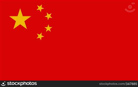 China flag image for any design in simple style. China flag image