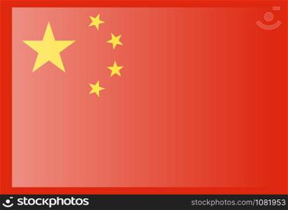 China flag, official colors and proportion correctly. National China flag.
