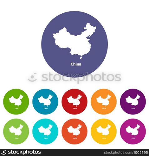 China map icon. Simple illustration of china map vector icon for web. China map icon, simple style