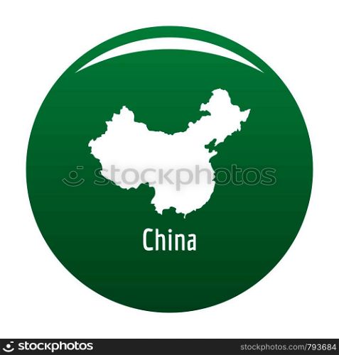 China map in black. Simple illustration of China map vector isolated on white background. China map in black vector simple