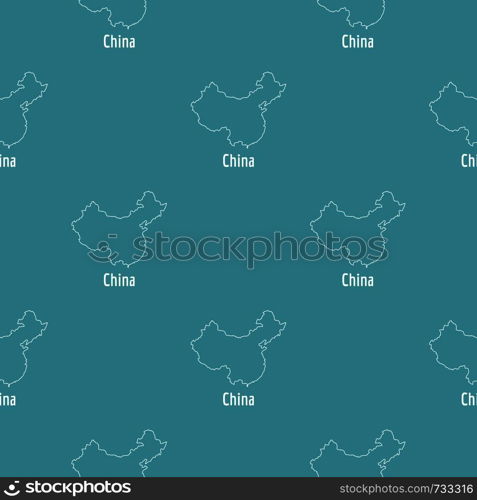 China map thin line. Simple illustration of China map vector isolated on white background. China map thin line vector simple