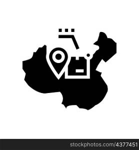 china shipment tracking glyph icon vector. china shipment tracking sign. isolated contour symbol black illustration. china shipment tracking glyph icon vector illustration