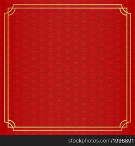 Chinese background, decorative classic festive red background, vector illustration