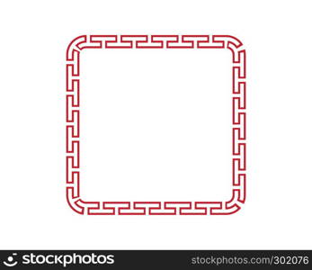 Chinese border Vector illustration design template