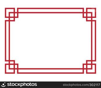 Chinese border Vector illustration design template