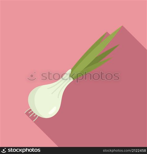 Chinese chive icon flat vector. Onion garlic. Fresh herb. Chinese chive icon flat vector. Onion garlic