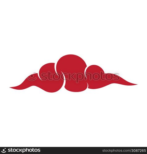 Chinese cloud or japan cloud icon vector flat design