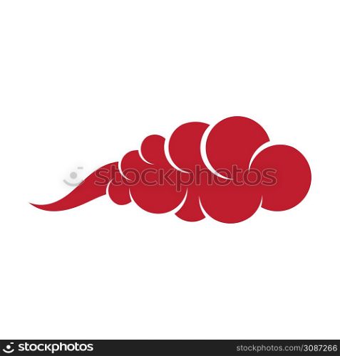 Chinese cloud or japan cloud icon vector flat design