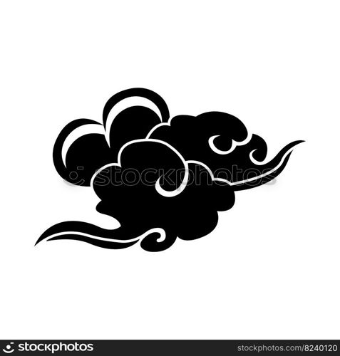 Chinese cloud or japanese cloud icon,illustration design template