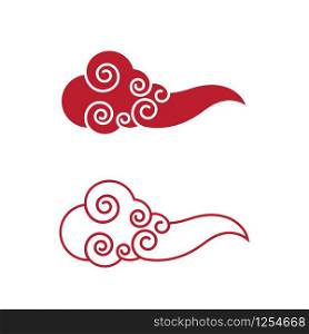 Chinese Cloud template vector icon illustration design