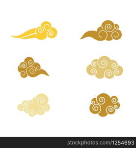 Chinese Cloud template vector icon illustration design