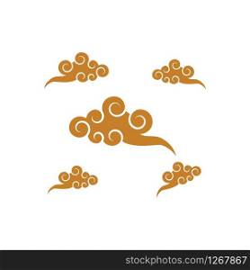 Chinese clouds icon Vector Illustration design Logo template