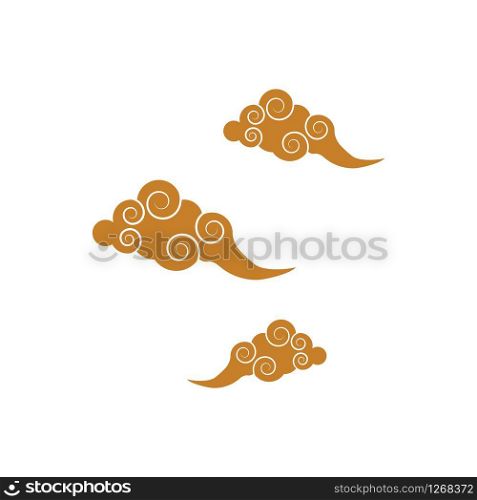 Chinese clouds icon Vector Illustration design Logo template