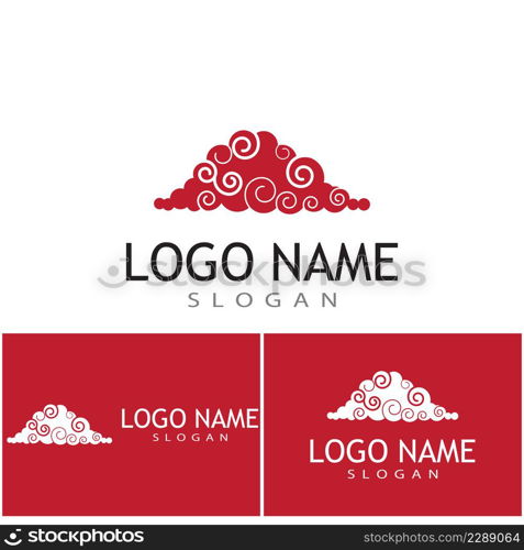 Chinese clouds Logo Template vector symbol design