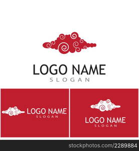 Chinese clouds Logo Template vector symbol design