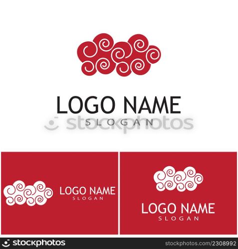 Chinese clouds Logo Template vector symbol design
