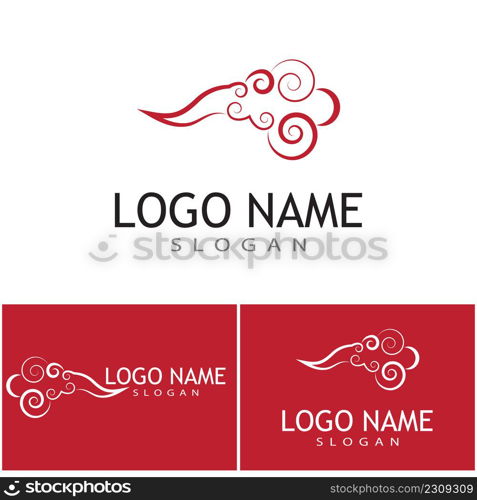 Chinese clouds Logo Template vector symbol design