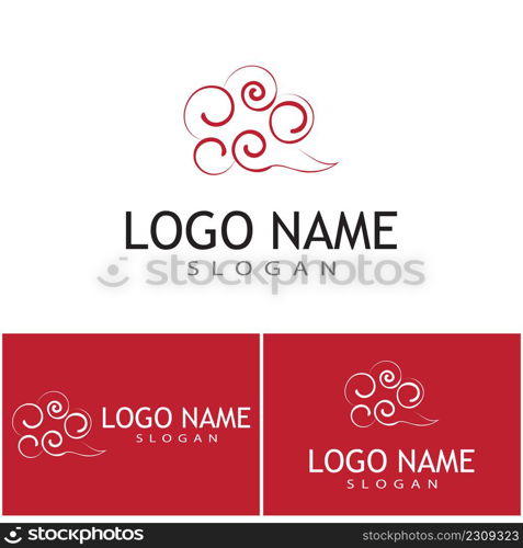 Chinese clouds Logo Template vector symbol design