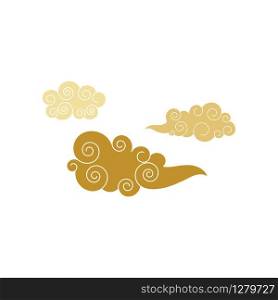 Chinese clouds logo vector illustration template
