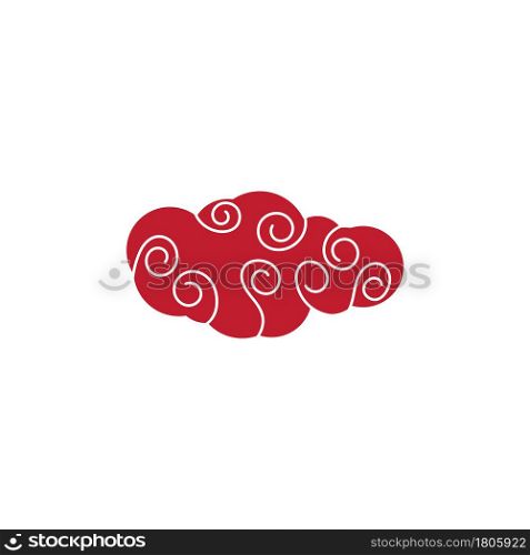chinese clouds logo vector illustration template