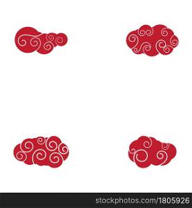 chinese clouds logo vector illustration template