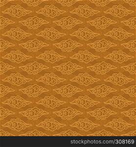Chinese clouds seamless pattern traditional vector background. Chinese clouds pattern